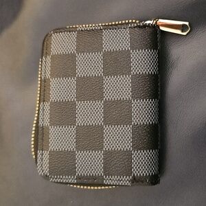 Checkered Black and Gray Wallet
